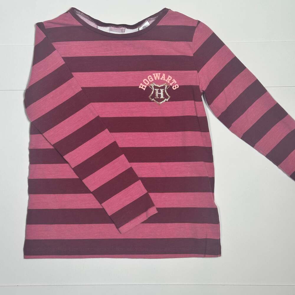 H&M Girls Harry Potter Hogwarts Long Sleeve Shirt Size 5-6